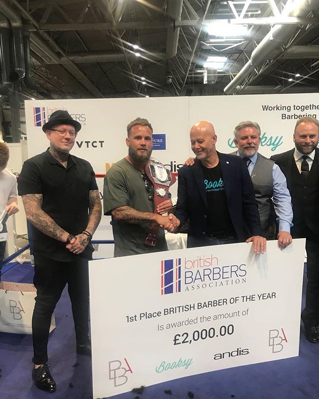 Jay winning british barber of the year 2018