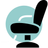 Barber chair icon